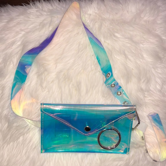 Accessories - LAST CALL!!! Unicorn clear holographic fanny pack